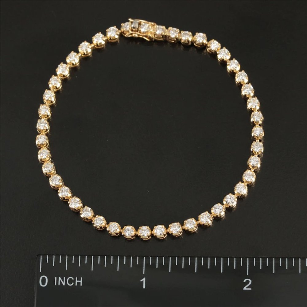 Appraisal Included - 18K 3.00 CTW Diamond Line Bracelet - Picture 3 of 8
